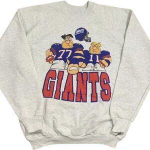 New York Giants cartoon graphic ash color Sweatshirt unisex men women